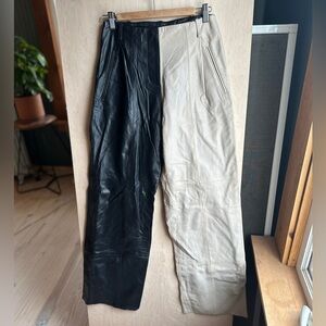 Like New - Veda buttery leather two tone pant